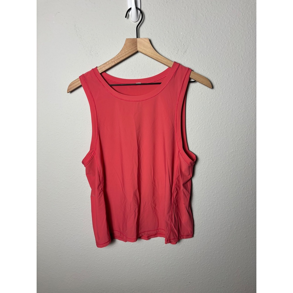Lululemon Coral Lightweight Muscle Tank Top Womens Size 10 Athletic Yoga Pink